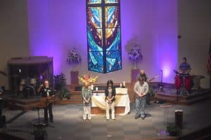 Faith Band during prayer