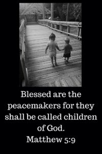 Matthew 5:9 verse & 2 children