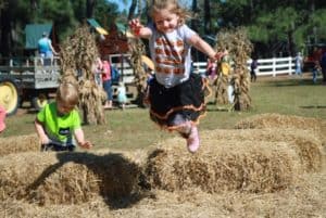 Little girl jumping